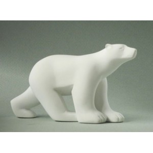 POMPON "Biały niedźwiedź" miniatura 6cm