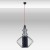Czarna metalowa lampa wisząca ozcan 6545-1a czarny metalowy zwis 1x40w żyrandol