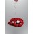 Czerwona lampa wisząca ozcan 5329 czerwony żyrandol + żarówki globe