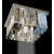 Srebrna lampa sufitowa 2056cr kryształowe oczko gumarcris oprawa podtynkowa salon hol łazienka hotel