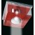 Hiszpańskie kryształowe oczko podtynkowe gumarcris 1452cr lampa podtynkowa czerwona