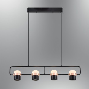 Lampa wisząca nowoczesna ozcan kuchnia  jadalnia salon sypialnia 5024 - 4AS czarna