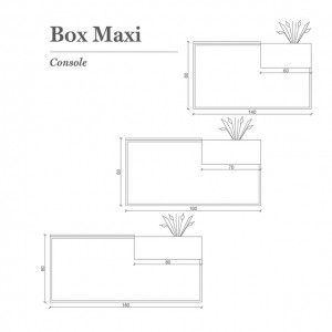 KONSOLA MARMUROWA BOX MAXI 140 biały Carrara