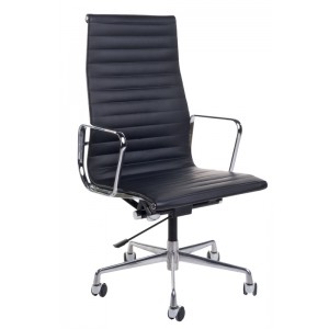 Fotel biurowy CH1191T czarna skóra/chrom/ 25672