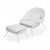 Fotel z podnóżkiem Snug biały/ 9738