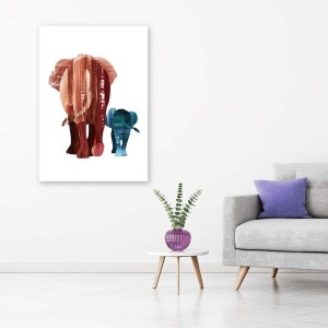 Plakat, Słonie dziecięcy 70x100