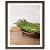 Obraz w ramie brązowej, Zielone szparagi 40x60