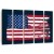 Obraz pięcioczęściowy na panelu dekoracyjnym, pentaptyk typ C,  Flaga Stanów Zjednoczonych  150x100
