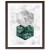 Obraz w ramie brązowej, Liść paproci w sześciokącie - marmur 40x60