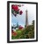 Obraz w ramie czarnej, Wieża Eiffla i kwiat 40x60
