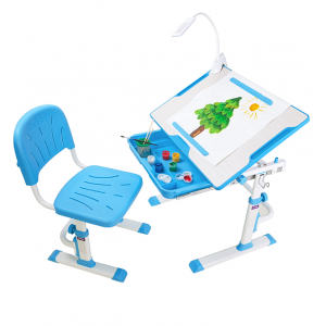 Cubby Karo Blue - Ergonomiczne biurko z krzesełkiem