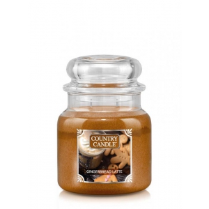 Country Candle - Gingerbread Latte - Średni słoik (453g) 2 knoty