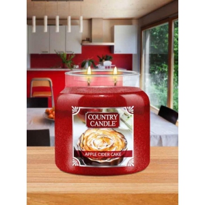 Country Candle - Apple Cider Cake -  Średni słoik (453g) 2 knoty