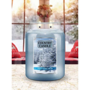 Country Candle - Fresh Aspen Snow - Duży słoik (680g) 2 knoty