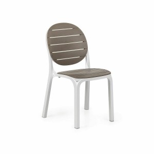 Krzesło Erica białe/ brązowe