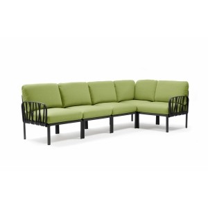 Sofa Komodo5 antracyt /jasna zielona