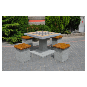 Betonowy stół do gry w szachy/chińczyka V
