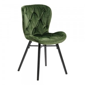 Krzesło Batilda VIC Forest green/ pikowana