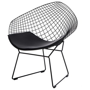 Krzesło HarryArm czarne poduszka czarna