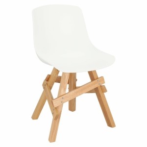 Krzesło Rail białe/ dębowe