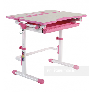 Lavoro L Pink - Regulowane biurko