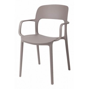 Krzesło z podłokietnikami Flexi szare