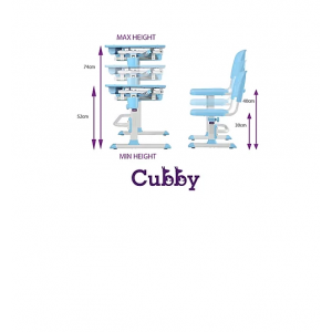 Cubby Karo Blue - Ergonomiczne biurko z krzesełkiem