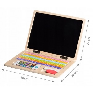 Drewniany laptop edukacyjny tablica magnetyczna Ecotoys