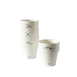 Kubki You&Me Stackable Milk Mugs 4 szt. 10x10x11 cm Riviera Maison