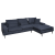 Sofa narożna Vipera z otomaną prawą 292x176x75 cm